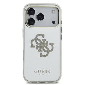 Zadný kryt Guess PC/TPU Mirror 4G Glitter Logo MagSafe pre Apple iPhone 17 Pro, zlatá