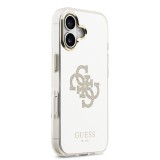 Guess PC/TPU Mirror 4G Glitter Logo MagSafe Zadní Kryt pro iPhone 17 Gold