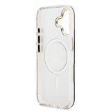 Guess PC/TPU Mirror 4G Glitter Logo MagSafe Zadní Kryt pro iPhone 17 Gold
