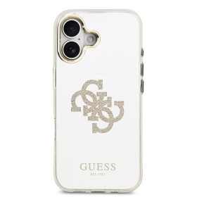 Zadný kryt Guess PC/TPU Mirror 4G Glitter Logo MagSafe pre Apple iPhone 17, zlatá