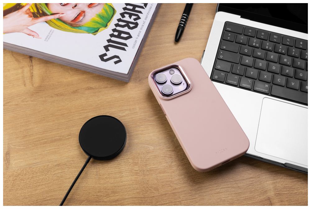 Zadní kryt FIXED MagFlow s podporou MagSafe pro Apple iPhone Air, růžový
