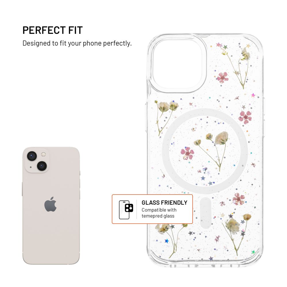 Zadní kryt FIXED MagBloom s podporou MagSafe pro Apple iPhone 13, Blush Plum