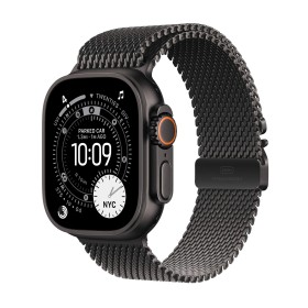 Apple Watch Ultra 3 - 49mm Milanese Loop čierno titánové L