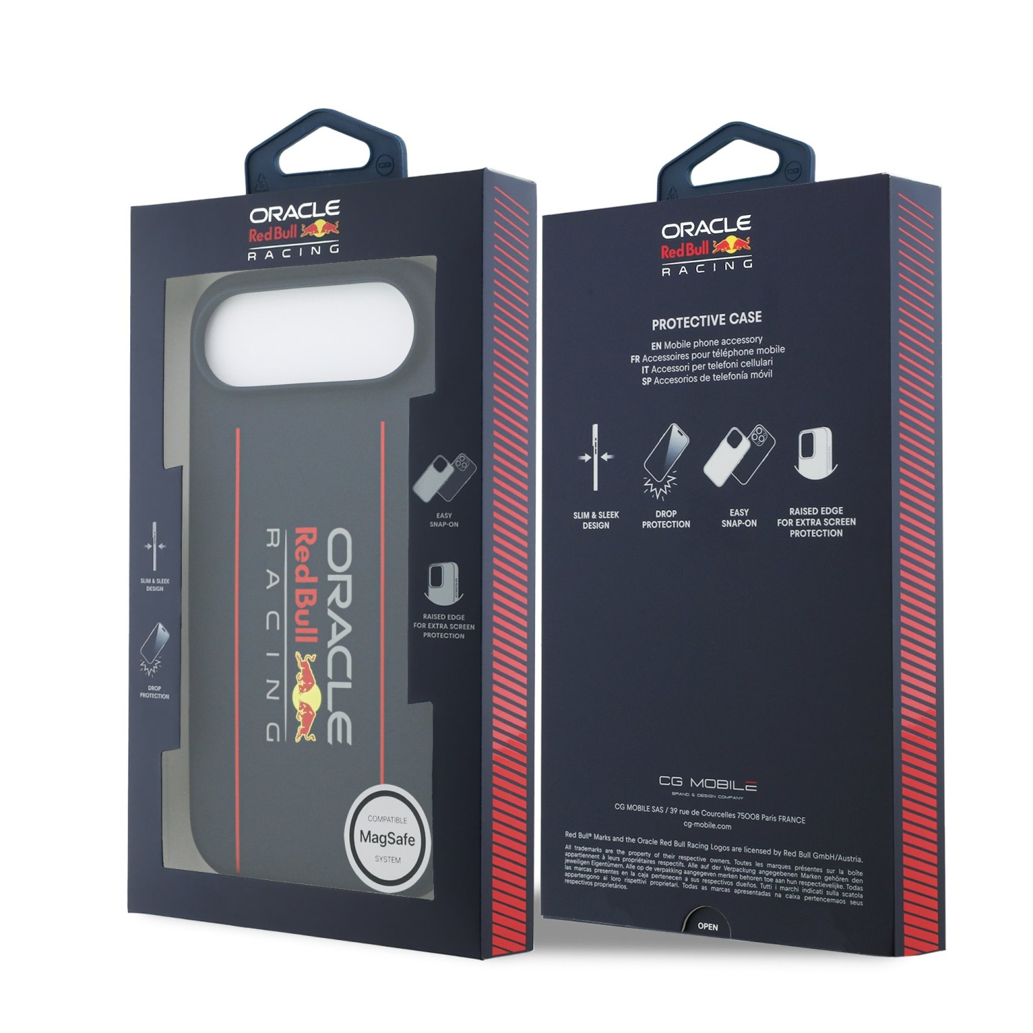 Red Bull Silicone Vertical Logo MagSafe Zadní Kryt pro iPhone Air Navy