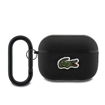 Pouzdro Lacoste Petit Pique Croc Logo Patch pro AirPods Pro 2, černá