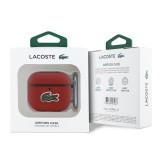 Lacoste Petit Pique Croc Logo Patch Pouzdro pro AirPods 4 Red
