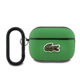 Puzdro Lacoste Petit Pique Croc Logo Patch pre AirPods 4, zelená