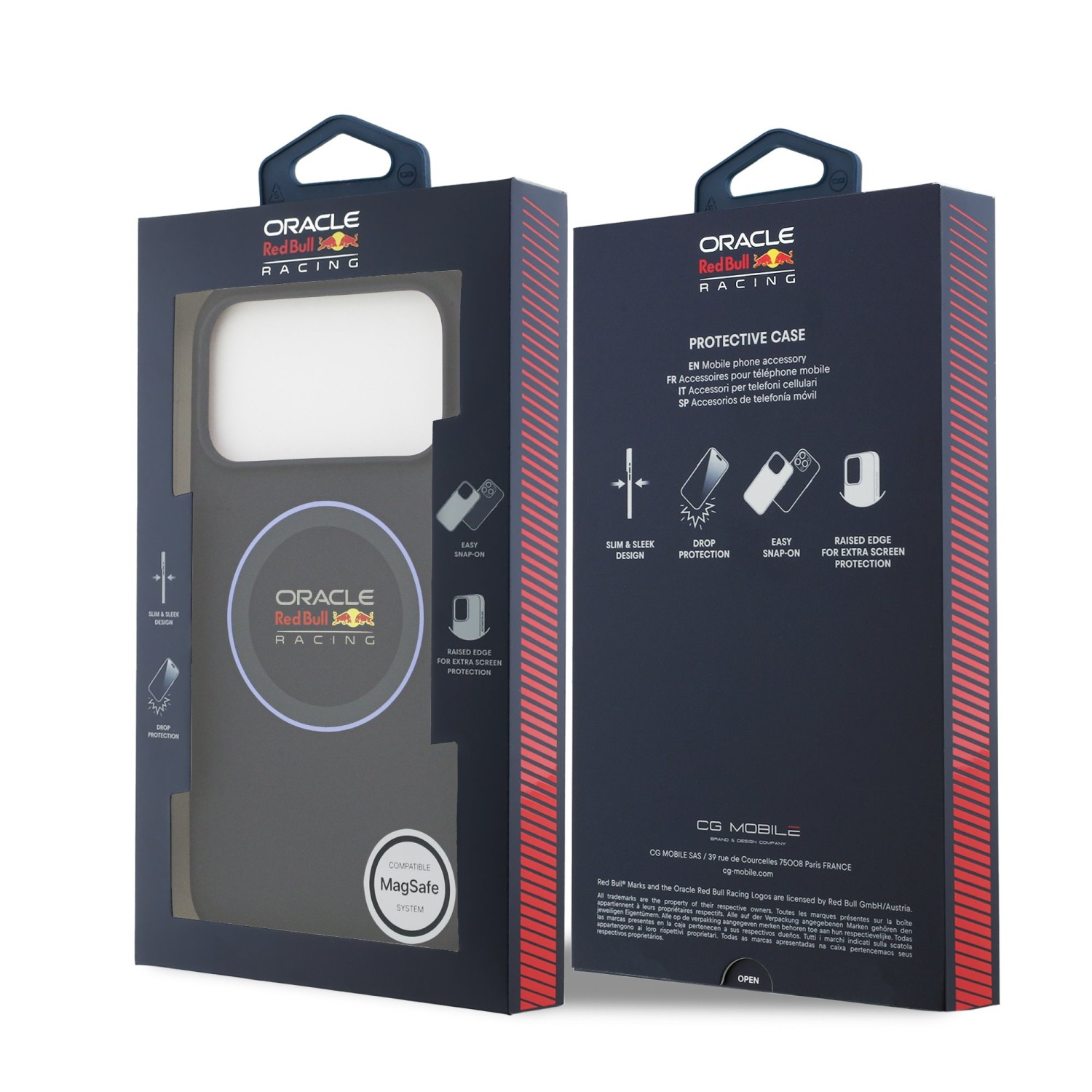 Red Bull Silicone Blue Ring MagSafe Zadní Kryt pro iPhone 17 Pro Max Navy