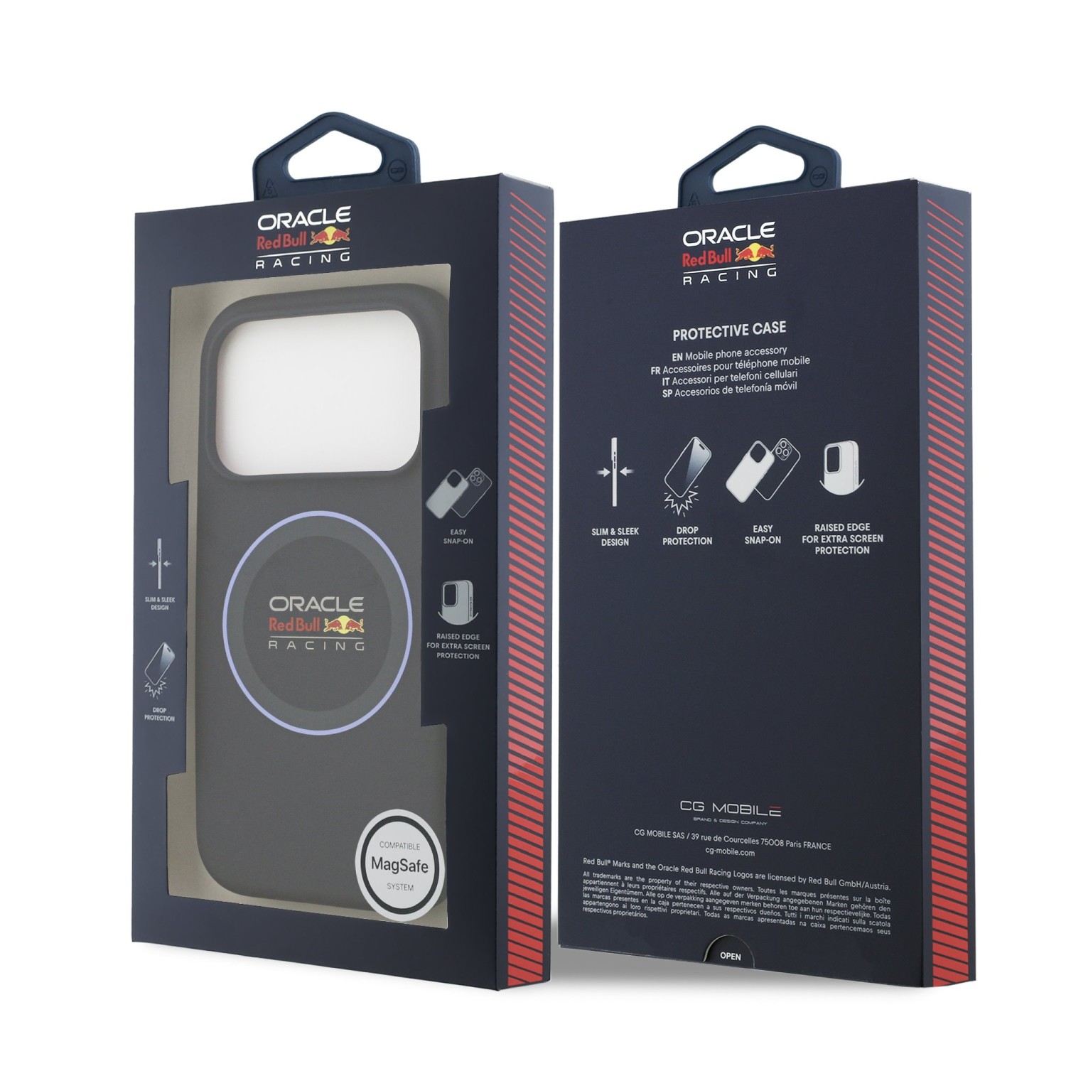 Red Bull Silicone Blue Ring MagSafe Zadní Kryt pro iPhone 17 Pro Navy