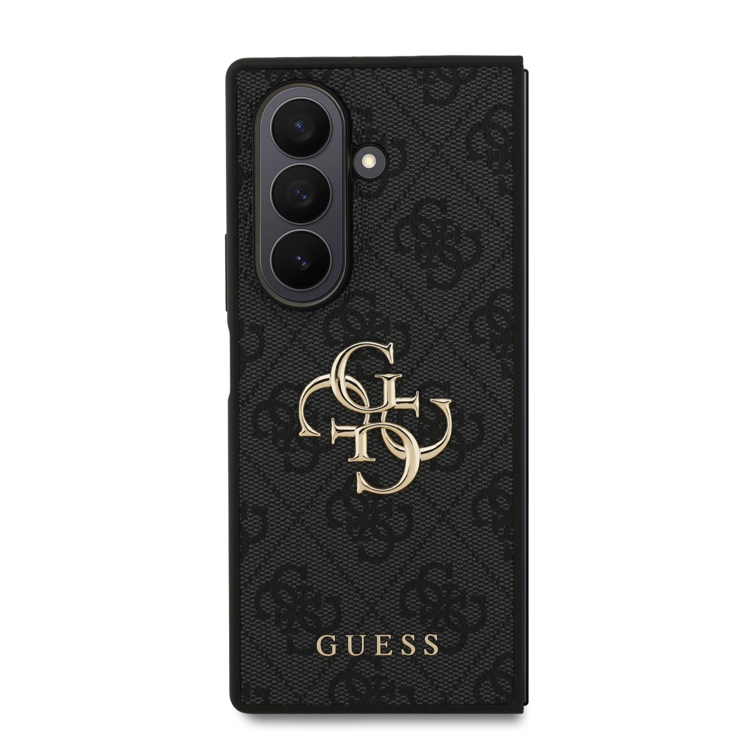 Guess PU 4G Metal Logo Zadní Kryt pro Samsung Galaxy Z Fold 7 Grey