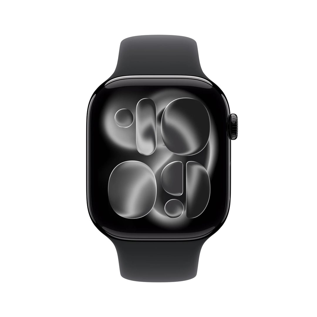 Apple Watch S11 - 46mm Sport Band klavírně černé/černé M/L