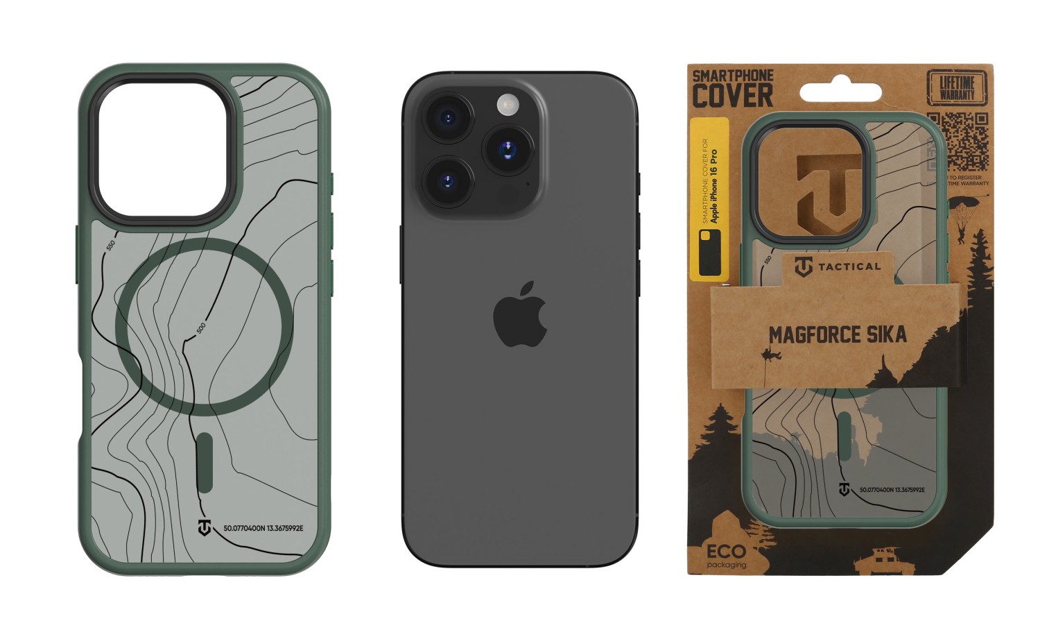 Tactical MagForce Hyperstealth Sika Kryt pro iPhone 16 Pro Forest Green