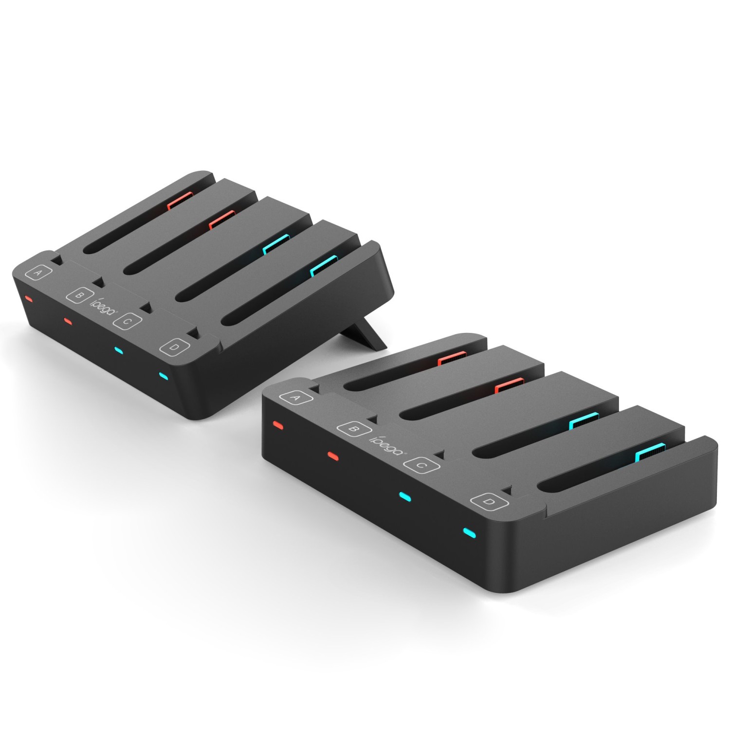 iPega SW2081 Nabíjecí Stanice pro JoyCon Ovladače Nintendo Switch 1/2 Black