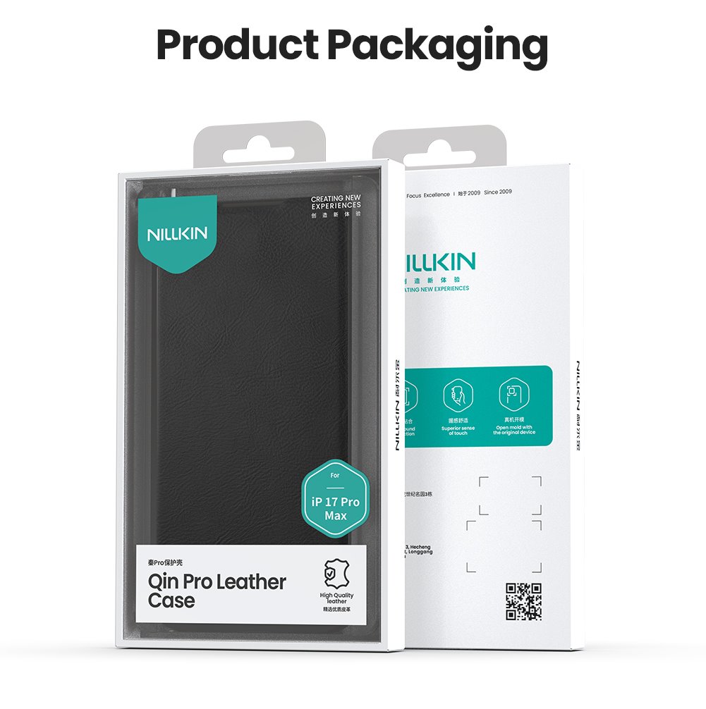 Nillkin Qin Book PRO Pouzdro pro Apple iPhone 17 Pro Max Brown