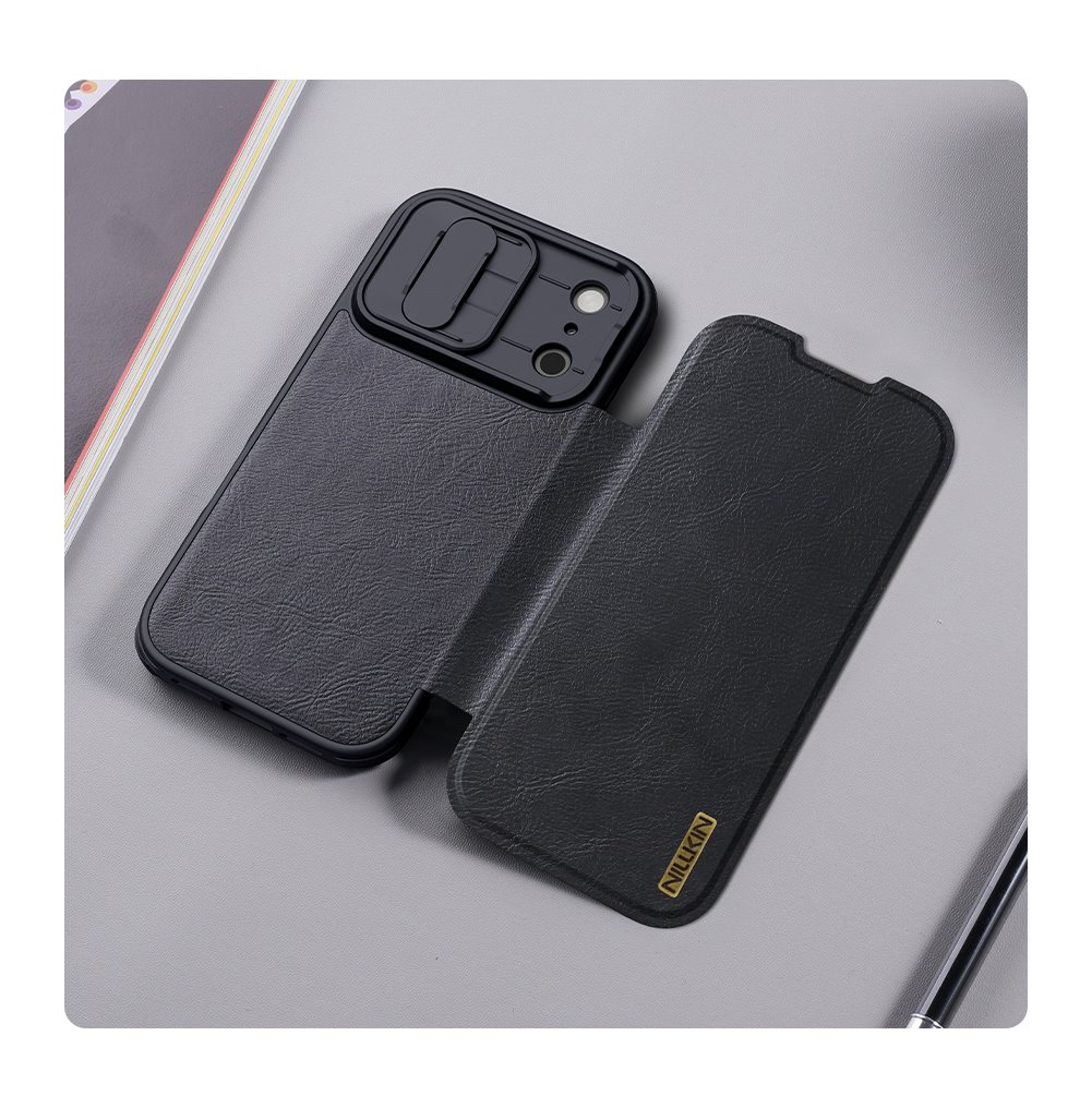 Nillkin Qin Book PRO Pouzdro pro Apple iPhone 17 Pro Black