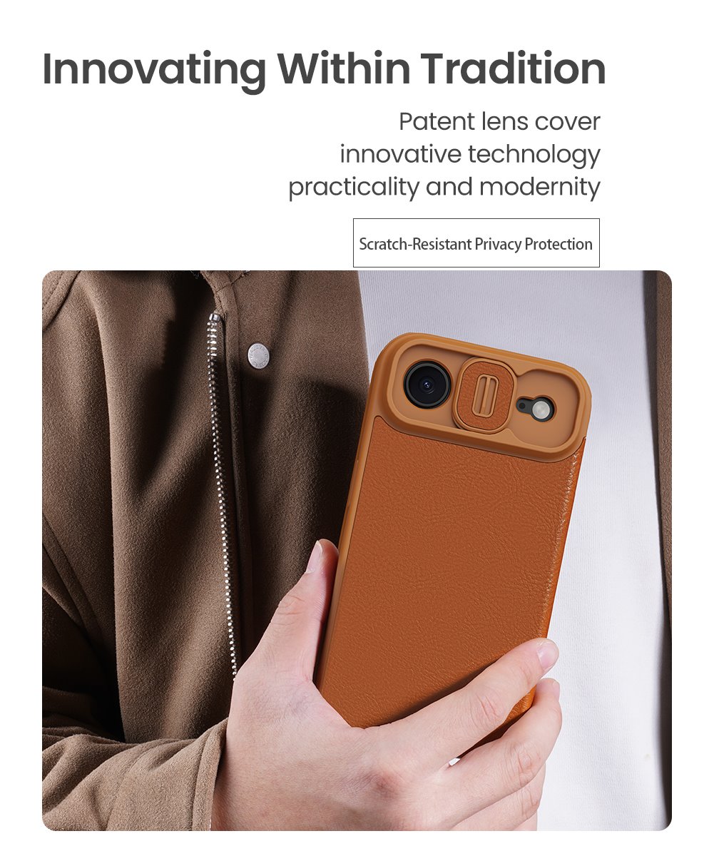 Nillkin Qin Book PRO Pouzdro pro Apple iPhone Air Brown