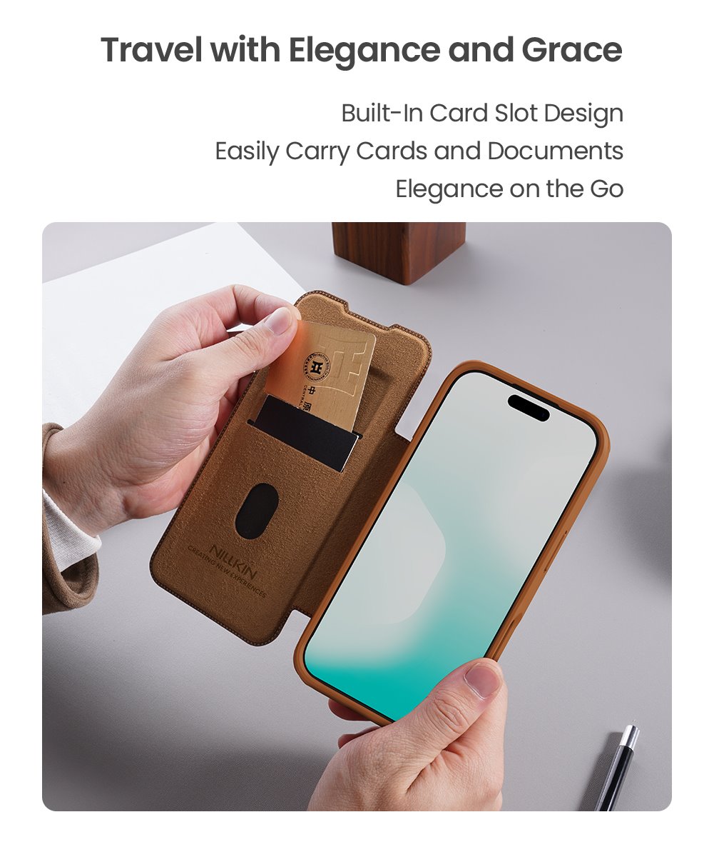 Nillkin Qin Book PRO Pouzdro pro Apple iPhone Air Black