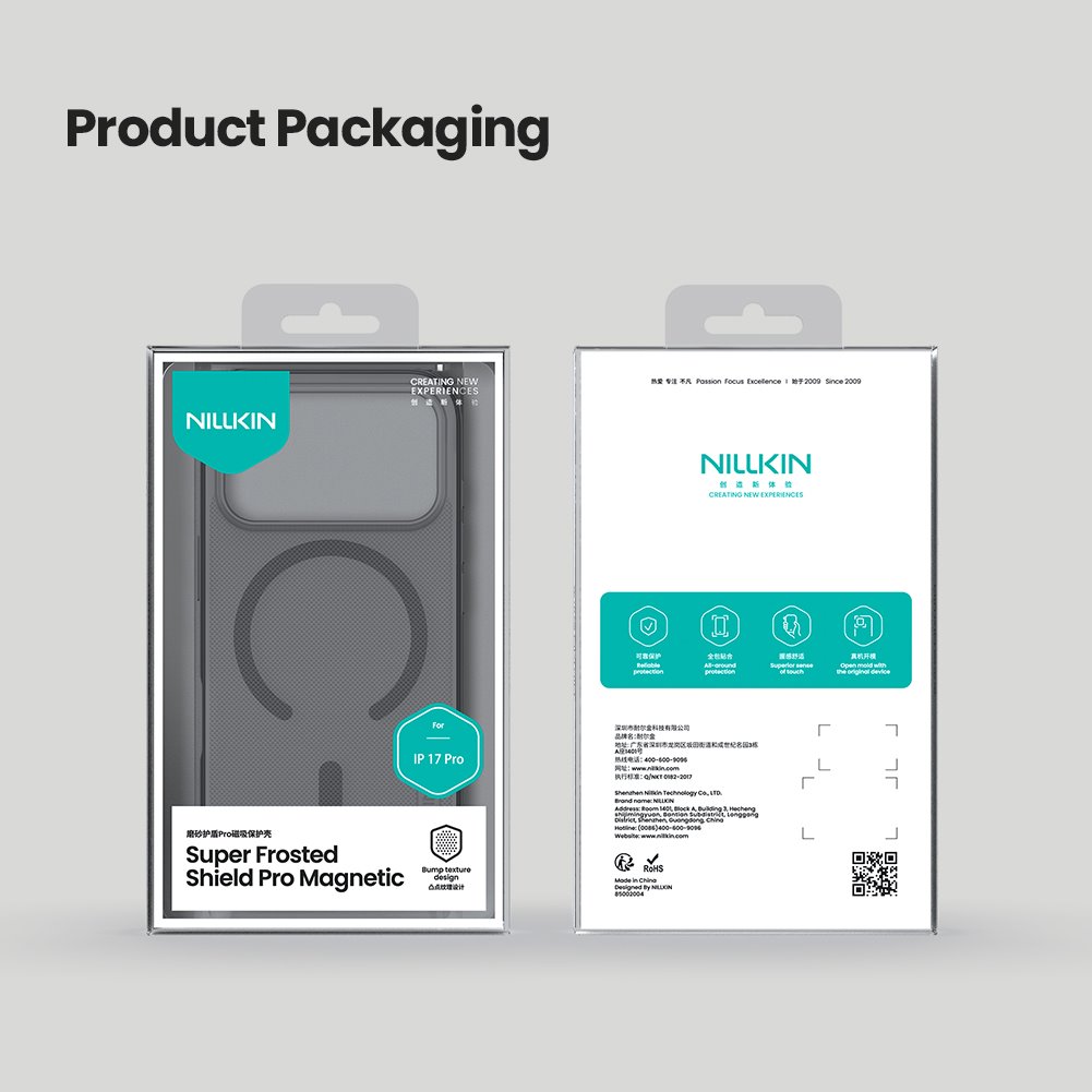Nillkin Super Frosted PRO Magnetic Zadní Kryt pro Apple iPhone 17 Pro Transparent Black