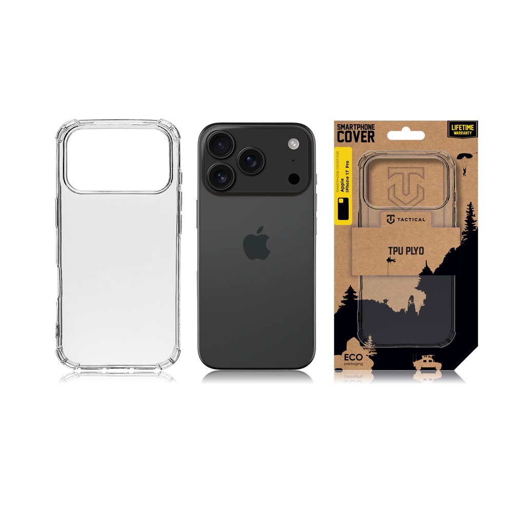 Tactical TPU Plyo Kryt pro Apple iPhone 17 Pro Transparent