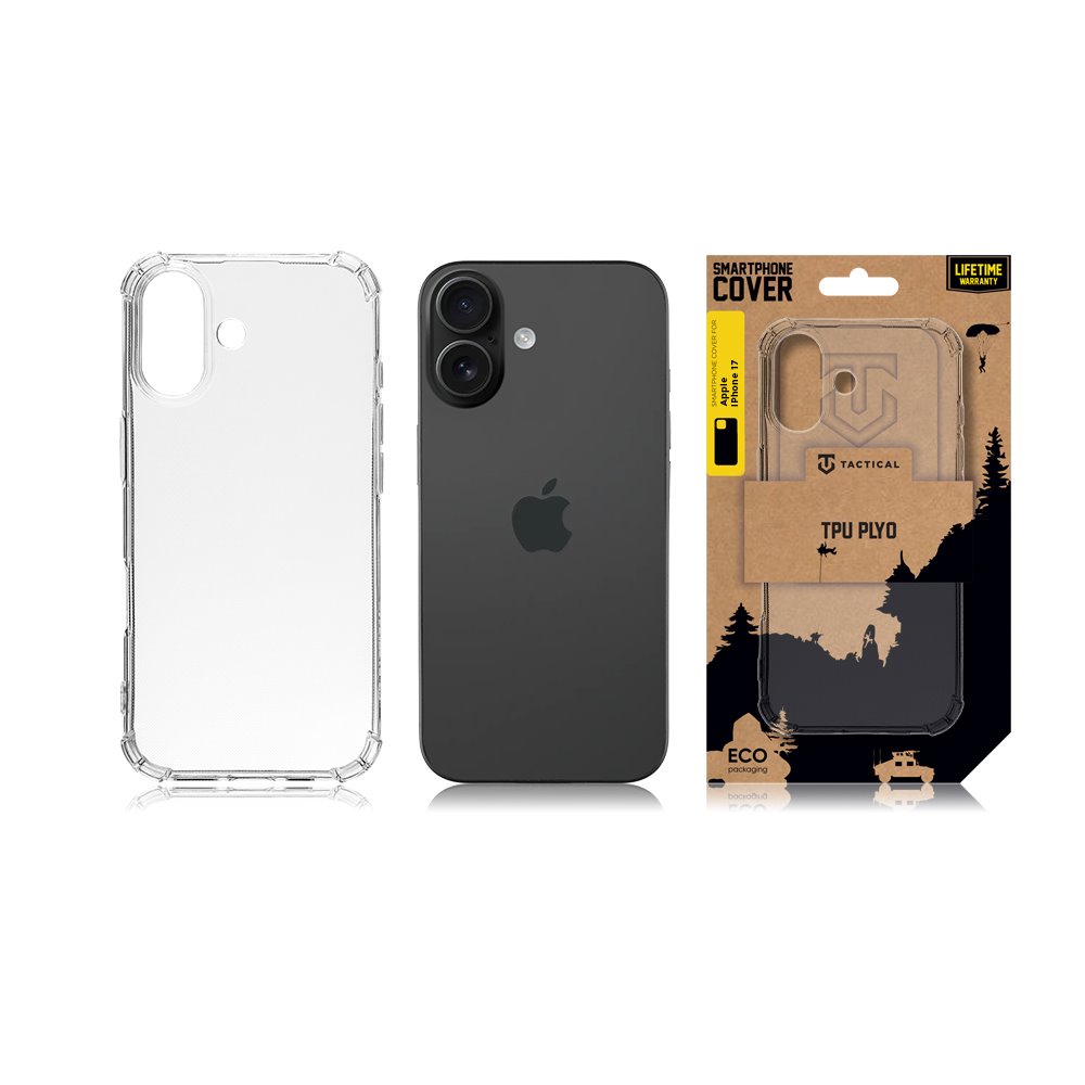 Tactical TPU Plyo Kryt pro Apple iPhone 17 Transparent