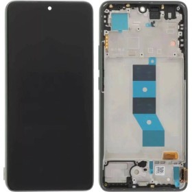 LCD display + dotyková doska + predný kryt pre Poco M7 Pro 5G, black