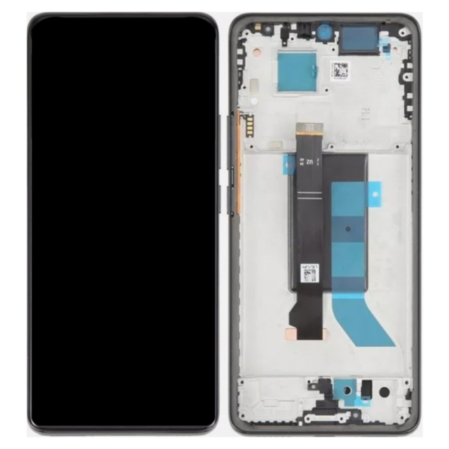 LCD display + dotyková deska + přední kryt pro Xiaomi Redmi Note 14 Pro 5G, midnight black