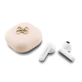 Bezdrôtové slúchadlá Guess 4G Metal Logo TWS, ružové