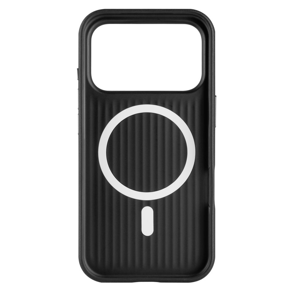 Kryt FIXED MagLeather pro Apple iPhone 17 Pro, z veganské kůže s podporou MagSafe, černý