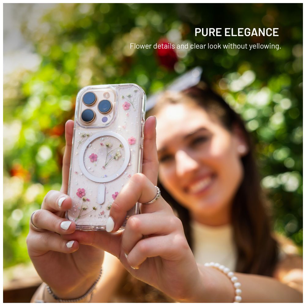 Zadní kryt FIXED MagBloom s podporou MagSafe pro Apple iPhone Air, Blush Plum