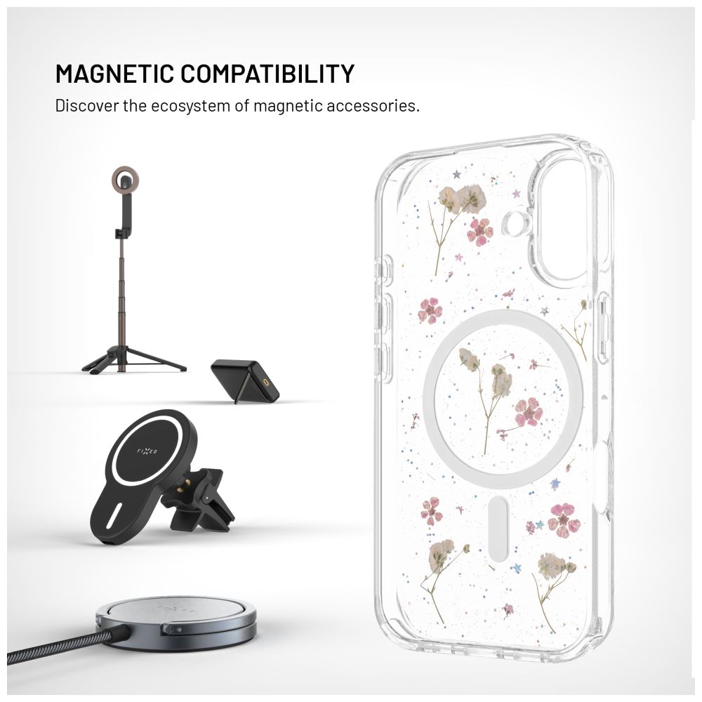 Zadní kryt FIXED MagBloom s podporou MagSafe pro Apple iPhone 17, Blush Plum