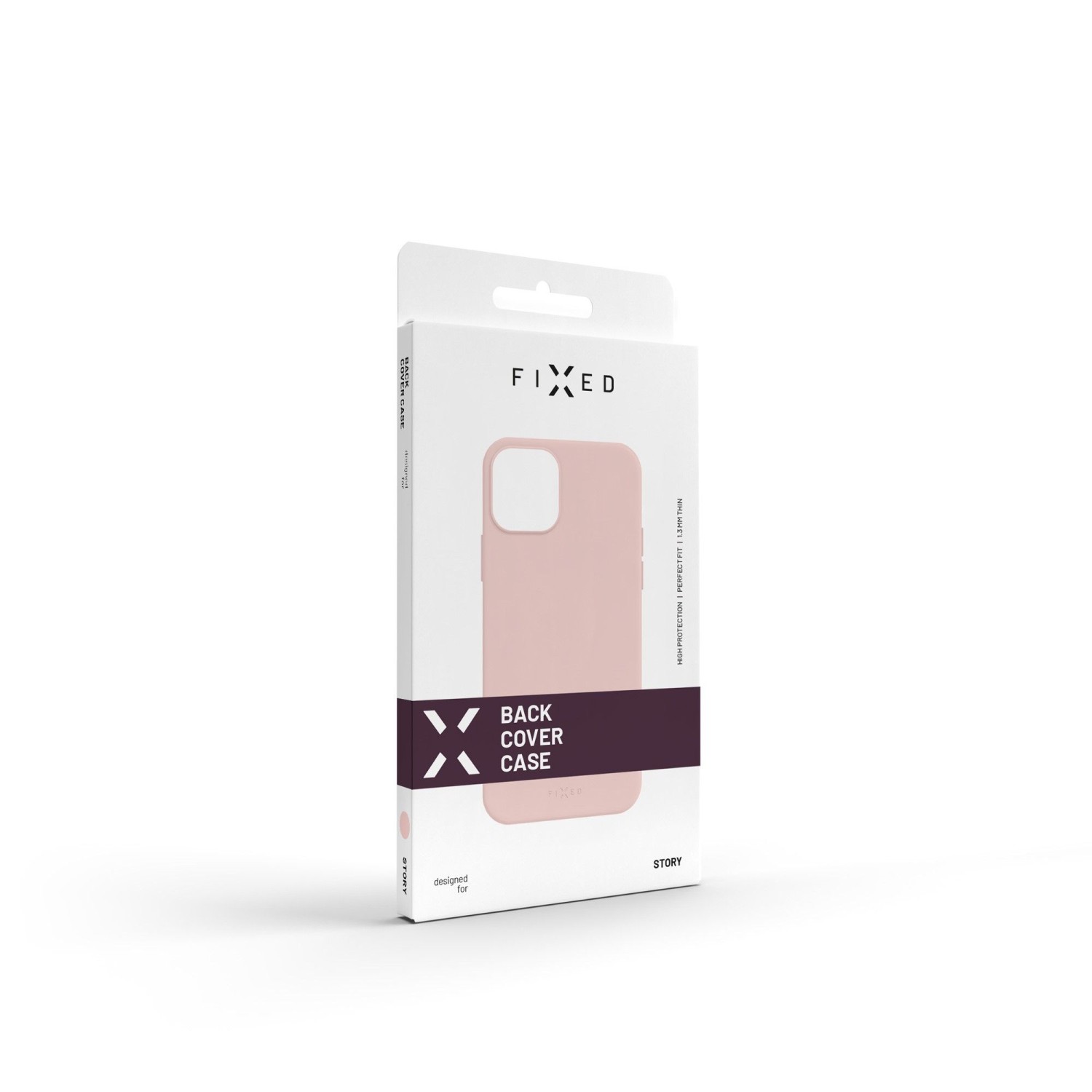 Zadní pogumovaný kryt FIXED Story pro Xiaomi 17, růžová
