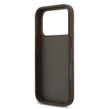 Guess PU 4G Metal Logo Strap Zadní Kryt pro iPhone 17 Pro Brown