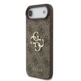 Guess PU 4G Metal Logo Strap Zadní Kryt pro iPhone Air Brown