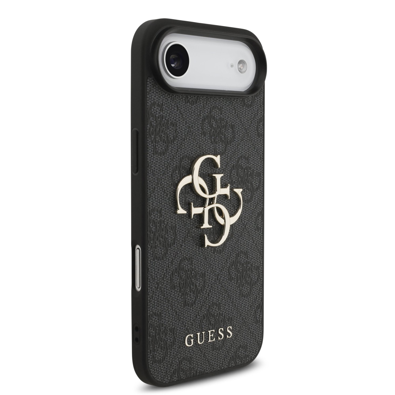 Guess PU 4G Metal Logo Strap Zadní Kryt pro iPhone Air Black