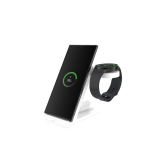 Stojánek FIXED Powerstation pro Samsung s bezdrátovým nabíjením až pro 3 zařízení, 15W+5W+2.5W, bílá