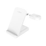 Stojánek FIXED Powerstation pro Samsung s bezdrátovým nabíjením až pro 3 zařízení, 15W+5W+2.5W, bílá