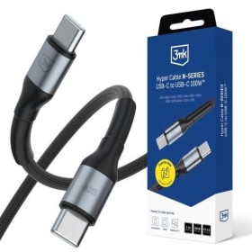 3mk Hyper Cable N-SERIES USB-C/USB-C 1m 20V/5A 100W čierna