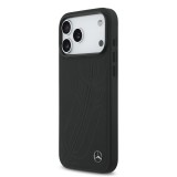 Mercedes Leather Large Lauer Leaves MagSafe Zadní Kryt pro iPhone 17 Pro Max Black