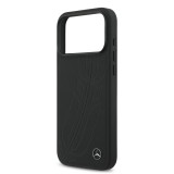 Mercedes Leather Large Lauer Leaves MagSafe Zadní Kryt pro iPhone 17 Pro Max Black