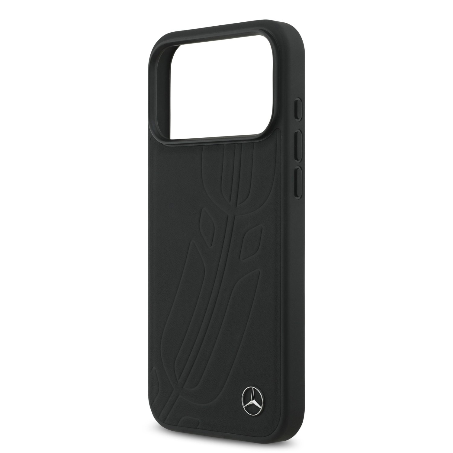 Mercedes Leather Large Lauer Leaves MagSafe Zadní Kryt pro iPhone 17 Pro Max Black