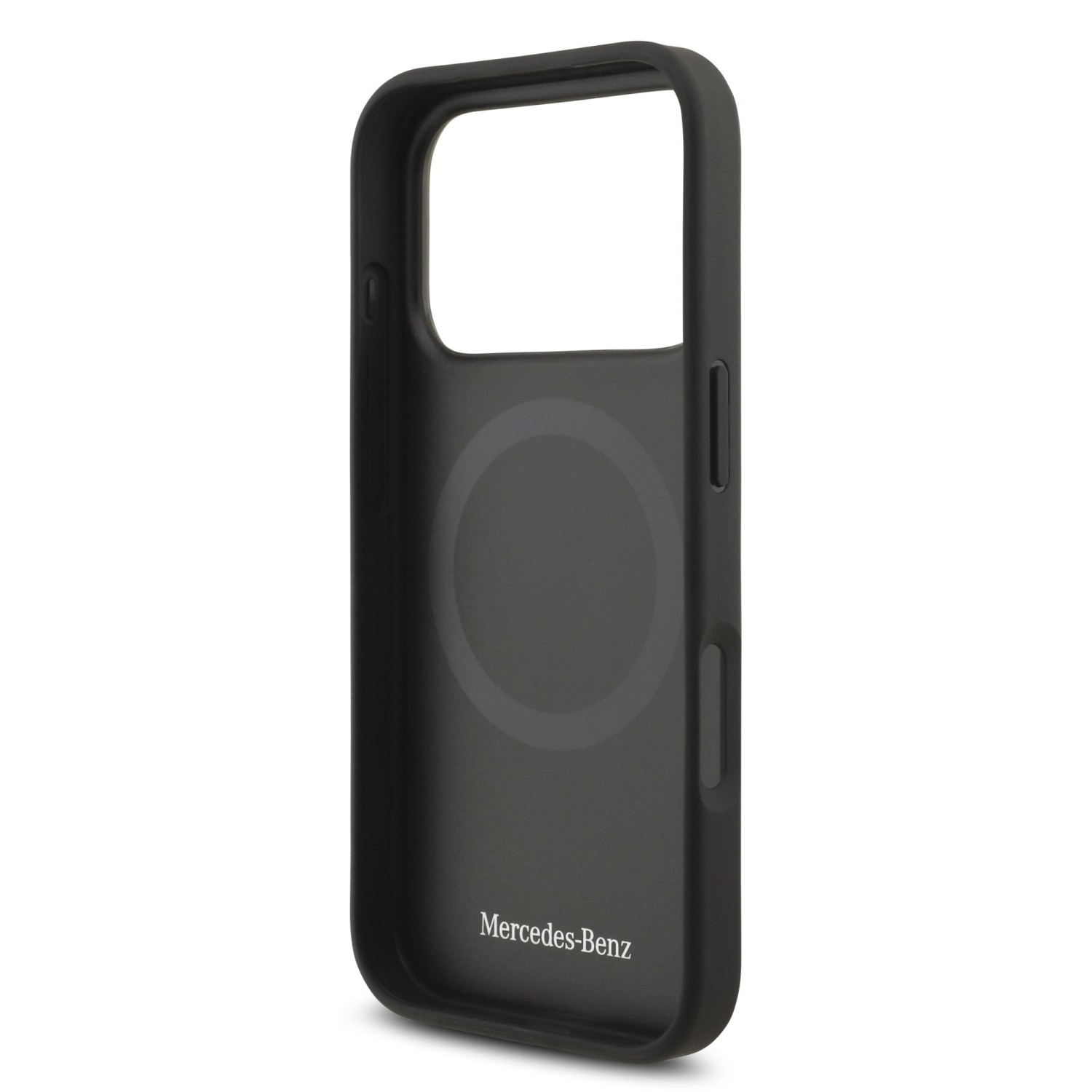 Mercedes Leather Large Lauer Leaves MagSafe Zadní Kryt pro iPhone 17 Pro Black