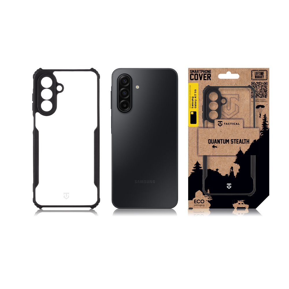 Tactical Quantum Stealth Kryt pro Samsung Galaxy A17 5G Clear/Black