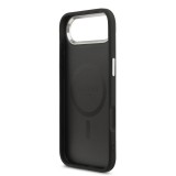 Guess PU Leather Triangle Logo MagSafe Zadní Kryt pro iPhone Air Black