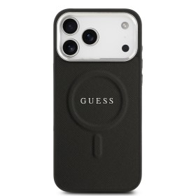 Ochranný kryt Guess PU Saffiano MagSafe pre Apple iPhone 17 Pro Max, čierna