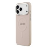 Guess PU Saffiano MagSafe Zadní Kryt pro iPhone 17 Pro Pink