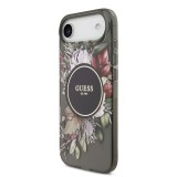 Guess IML Flowers Strap MagSafe Zadní Kryt pro iPhone Air Black