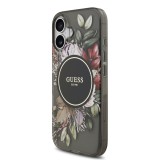Guess IML Flowers Strap MagSafe Zadní Kryt pro iPhone 17 Black