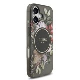 Guess IML Flowers Strap MagSafe Zadní Kryt pro iPhone 17 Black