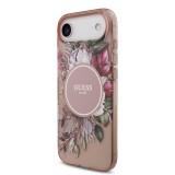 Guess IML Flowers Strap MagSafe Zadní Kryt pro iPhone Air Pink
