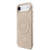 Guess IML Flowers Allover Strap MagSafe Zadní Kryt pro iPhone Air Pink